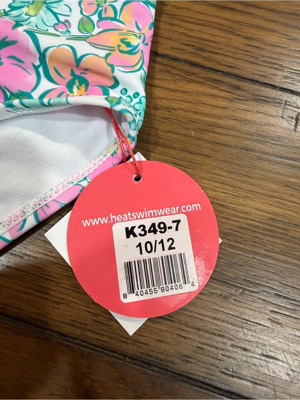 Floral Girls' One-Piece Swimsuit in Pink & Mint - Picture 2 of 7
